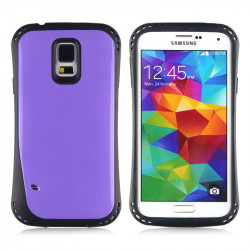 Samsung Galaxy S5 i9600 First Class Gummy Hybrid Case (Purple)